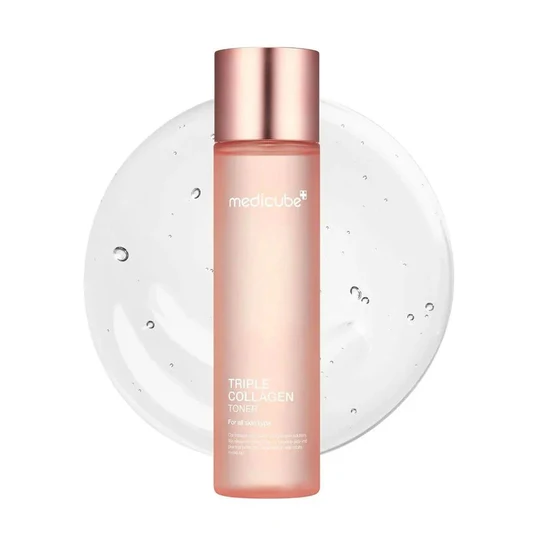 Medicube Triple Collagen Toner bottle for skin elasticity and deep hydration