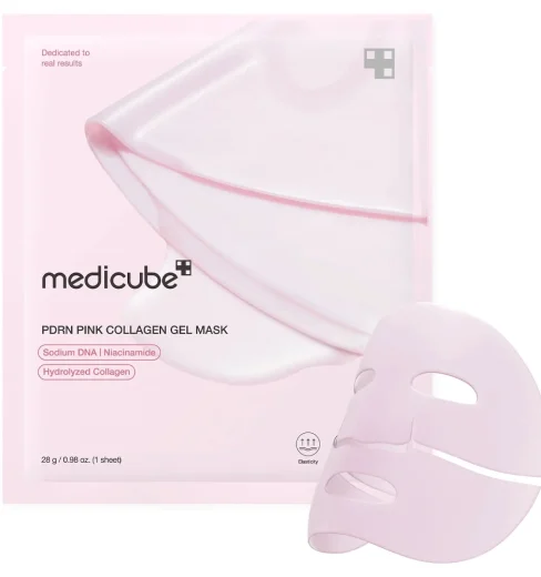 PDRN Pink Collagen Gel Mask Medicube PDRN Pink Collagen Gel Mask pack for glowing and elastic skin